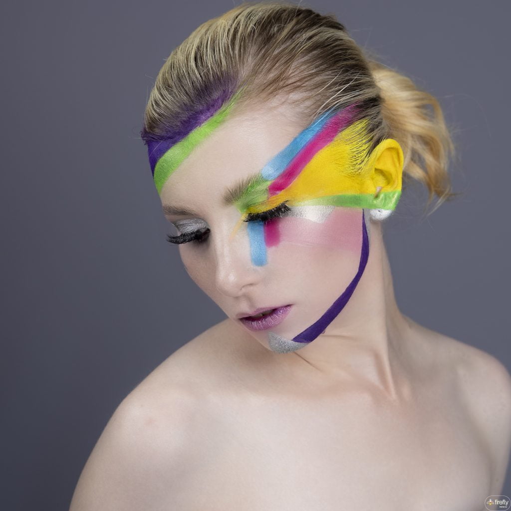 avantgarde makeup colourful makeup