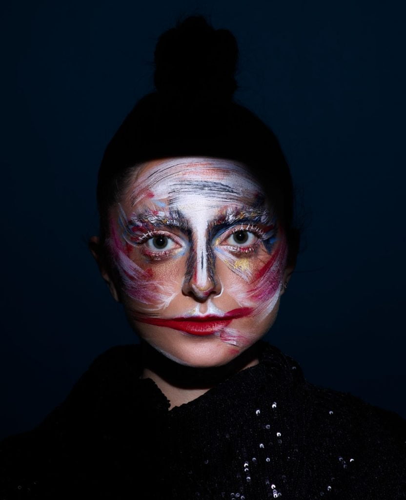 creative photoshoot face paint makeup