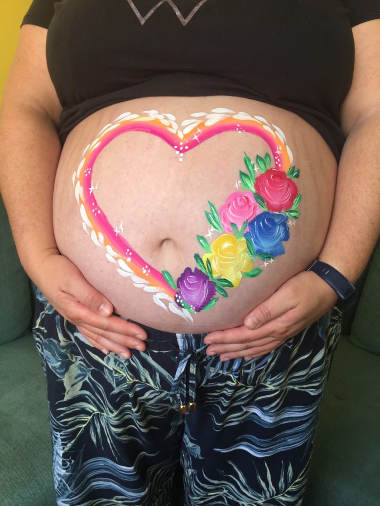 maternity belly painting baby bump painting
