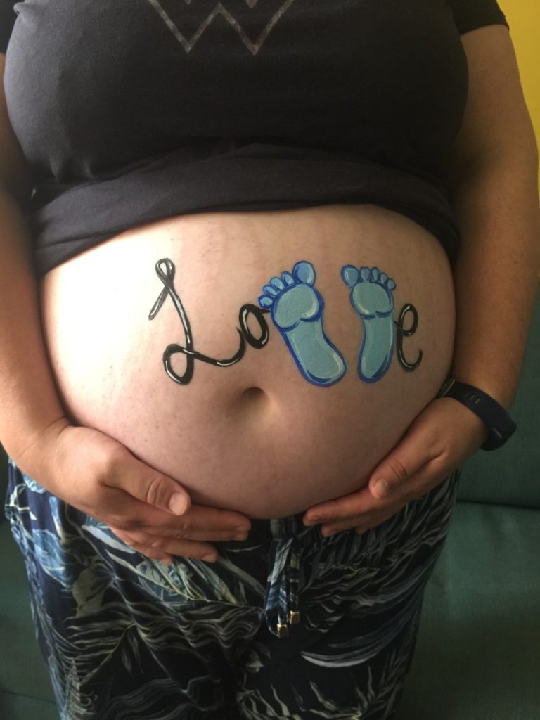 maternity belly painting baby bump painting