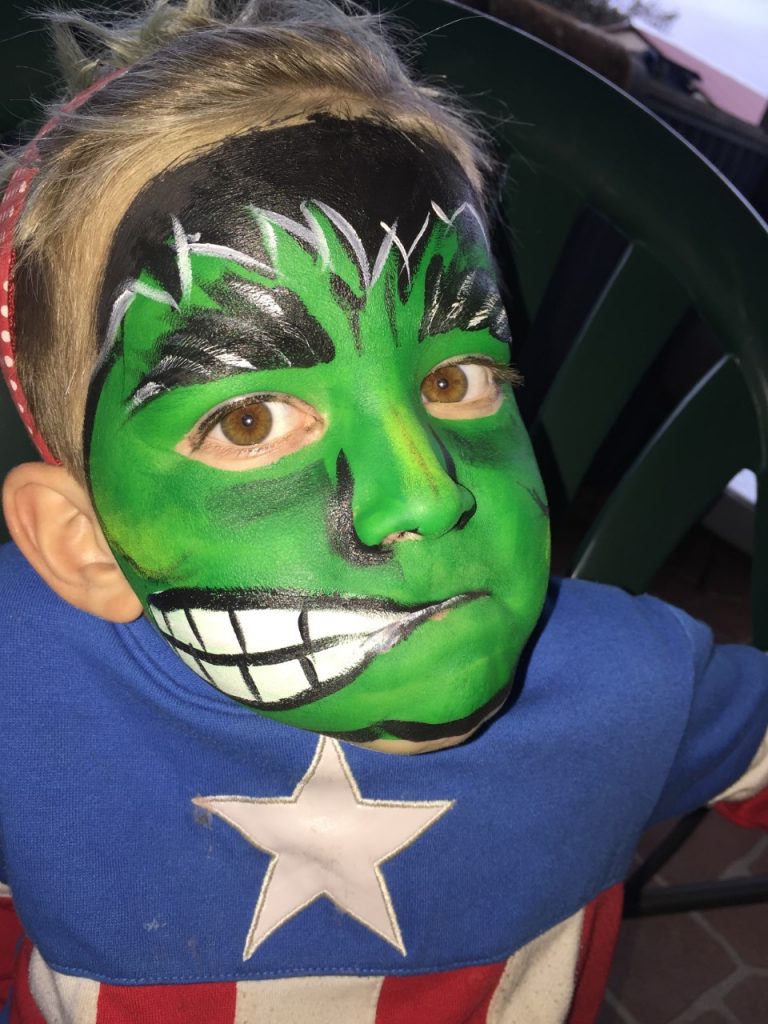 Hulk kids face painting